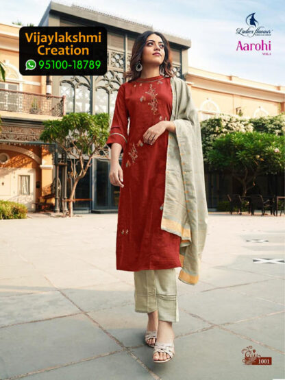 Ladies Flavour Aarohi Vol 3 Design No 1001 Chinon Lining in Single
