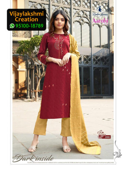 Ladies Flavour Aarohi Vol 3 Design No 1006 Chinon Lining in Single