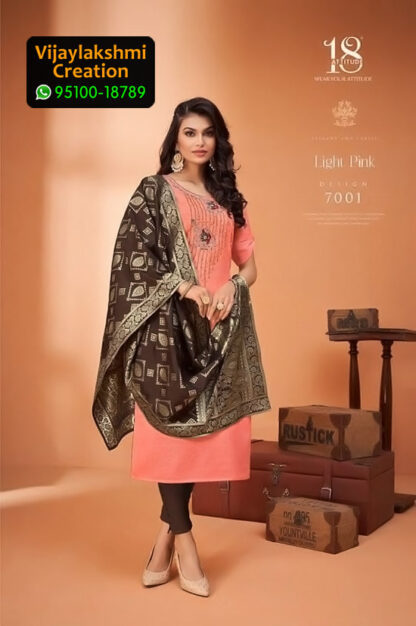 18 Attitude D No 101 Remi Chacks Kurti in Single Piece, Catalogue Name Aastha Fashion Odhni Vol 4