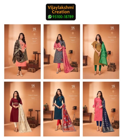 18 Attitude Aastha Fashion Odhni Vol 4 Remi Chacks Kurti with Duppatta in Single Piece