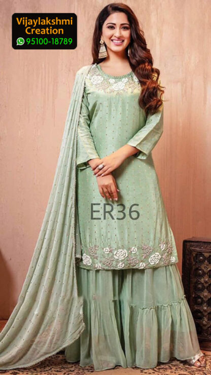S4U ER 36 Cotton, Muslin and Georgette Kurti in Single Piece, Catalogue Name Festive