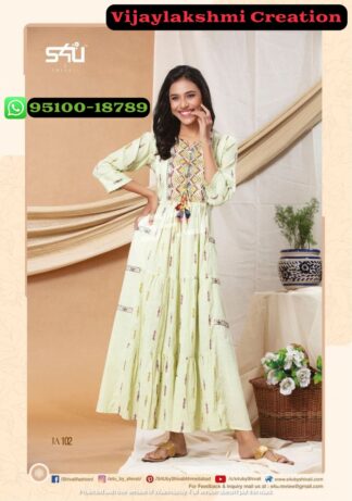 S4U JA 102 Cotton/Rayon Embroidery With Beads And Tassels In Singles And Full Catalogue – Catalogue Name Jasmine