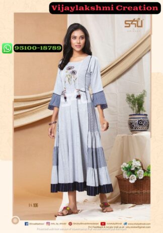 S4U JA 106 Cotton/Rayon Embroidery With Beads And Tassels In Singles And Full Catalogue – Catalogue Name Jasmine