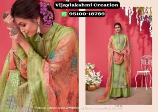 Alok Lilly S 582-002 Pure Zam Cotton Unstitched Suit with Stitched Gala Pattern - Alok Suit Lilly