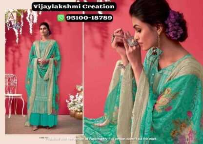 Alok Lilly S 582-001 Pure Zam Cotton Unstitched Suit with Stitched Gala Pattern – Alok Suit Lilly