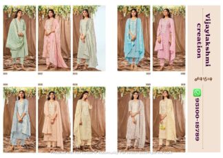 Jayvijay 6001, 6002, 6003, 6004, 6005, 6006, 6007, 6008, 6009, 6010 pure cotton neck embroidery suits in singles and full catalogue – Summer Drape