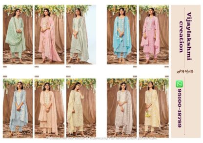 Jayvijay 6001, 6002, 6003, 6004, 6005, 6006, 6007, 6008, 6009, 6010 pure cotton neck embroidery suits in singles and full catalogue – Summer Drape