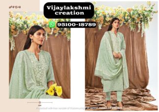 Jayvijay 6001 pure cotton neck embroidery suits in singles and full catalogue - Summer Drape