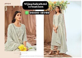 Jayvijay 6003 pure cotton neck embroidery suits in singles and full catalogue - Summer Drape