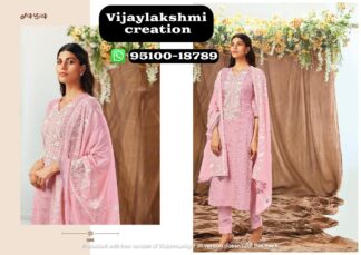 Jayvijay 6008 pure cotton neck embroidery suits in singles and full catalogue – Summer Drape
