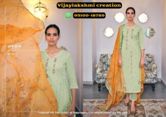 jayvijay rang bahar22-62 unstitched thistle green suit with dupatta