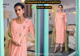 jayvijay rang bahar 22/65 rose pink ladies unstitiched suit