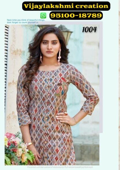 karissa 1004 grey kurti with pant rangat vol2