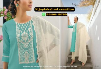nitya gulshan 104 light sea green cotton kurti set