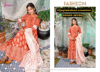 psyna pehnava 1005 pink anarkali kurta set