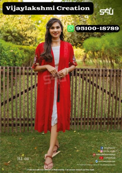 S4u HJ 04 Georgette with Crape Jackets in Singles and Full Catalogue – Hello Jackets Western Midi Edition