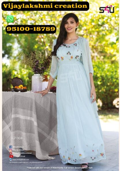 s4u kitty party kp 004 light blue gown in singles