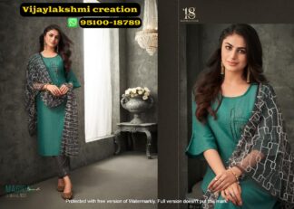 18 Attitude by aastha fashion womaniya 1001 green color kurti set with dupatta