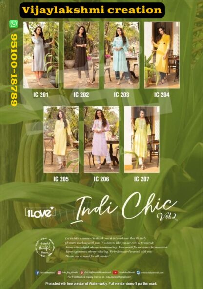 1love by s4u indi chic vol 2 full catalog of kurti pant set