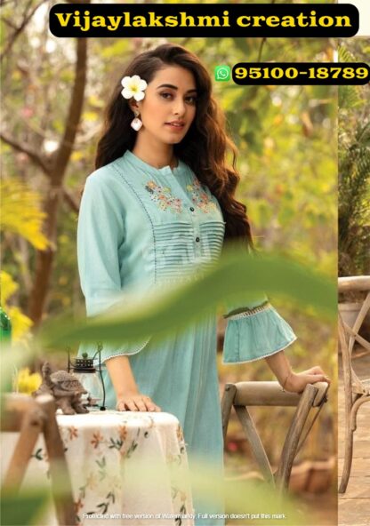 1Love by S4u indi chic vol2 ic 203-a blue kurti pant set