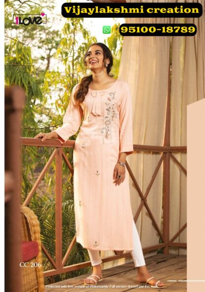 1love by s4u cotton candy vol2 cc 206 peach kurta