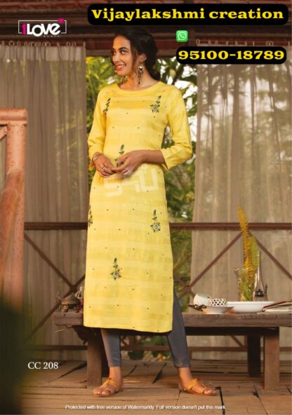 1love by s4u cotton candy vol2 cc 208 yellow kurta
