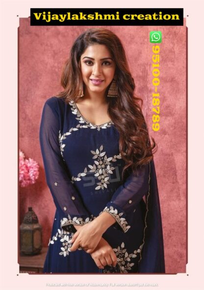 shu inayat 203 blue flared sharara suits