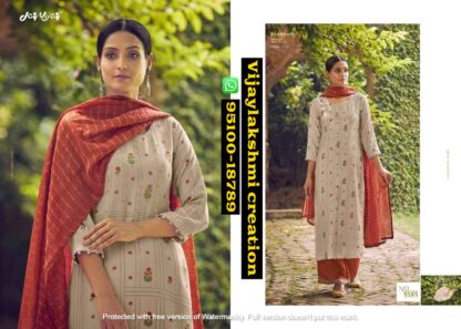 Jay Vijay Ehrum Designer Pashmina Suit No. 5585 in singles and full catalog