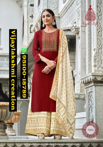 Kajal Style Gulzar Vol 7 Design No 7002 Kurti with bottom in singles and full catalog