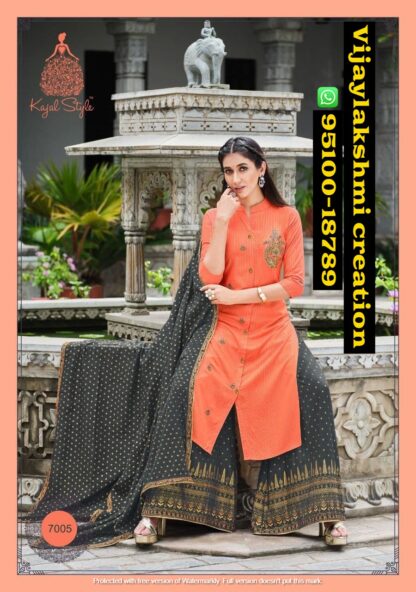 Kajal Style Gulzar Vol 7 Design No 7005 Kurti with bottom in singles and full catalog