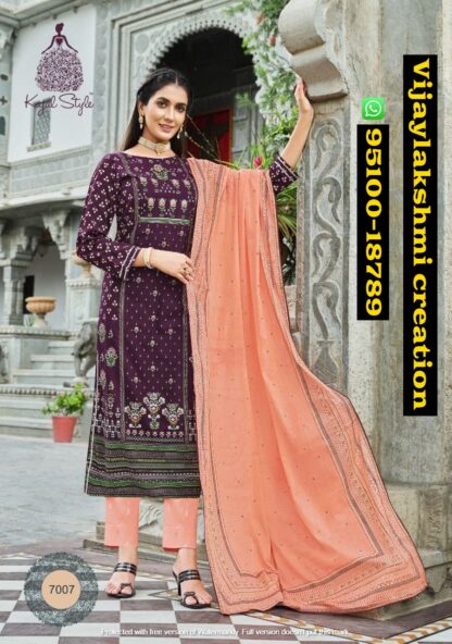 Kajal Style Gulzar Vol 7 Design No 7007 Kurti with bottom in singles and full catalog