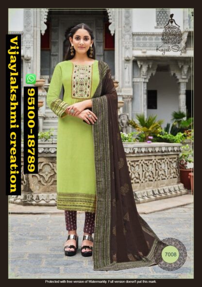 Kajal Style Gulzar Vol 7 Design No 7008 Kurti with bottom in singles and full catalog