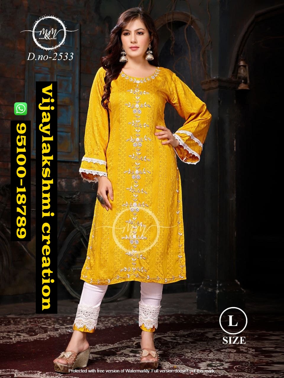 Pure Georgette Front Open Kurti with Mukaish work : 3441 – www.soosi.co.in