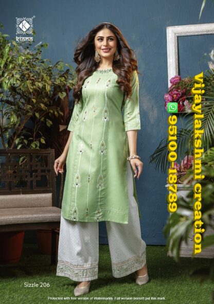 kiana sizzle 206 kurti with sharara pant