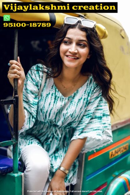 nitya kaftan green-a in single