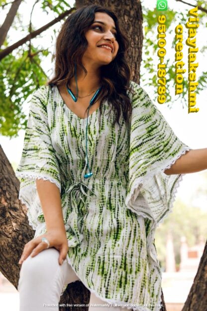 nitya kaftan pixie green-b in single