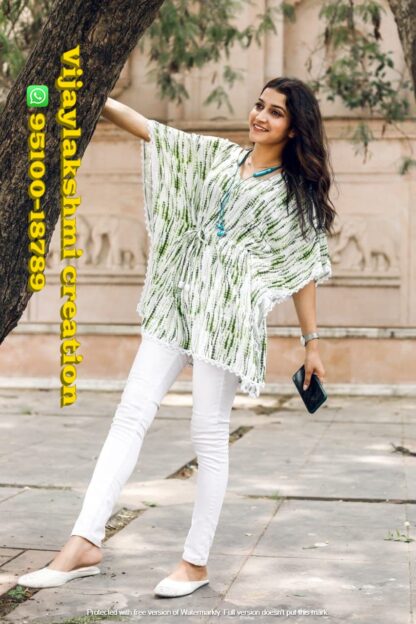 nitya kaftan pixie green-c in single