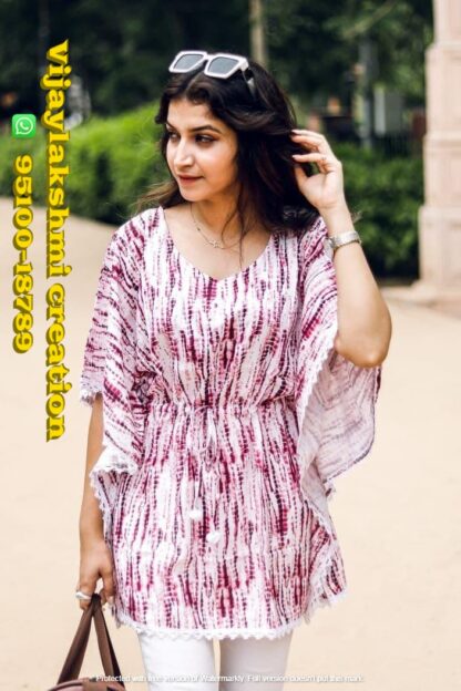 nitya kaftan red-a in single