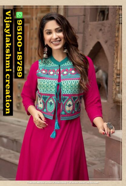 Hiva Nirali 101 Kurti With Koti in singles and full catalog