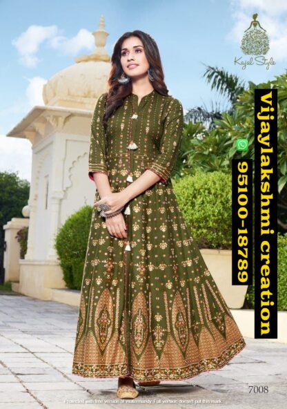 Kajal Style Fashion Colorbar Vol 6 Designer Gown Style 7008 in singles and full catalog