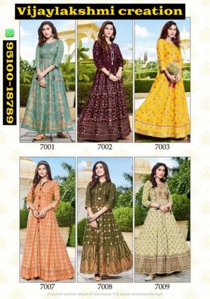 Kajal Style Fashion Colorbar Vol 6 Designer Gown Style catalog in singles and full catalog