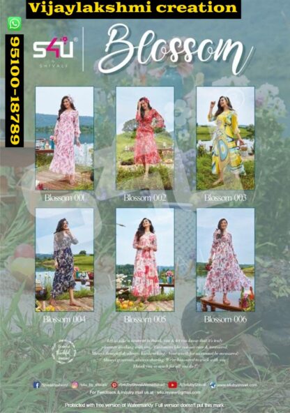S4U Blossom Flared Printed Gown Full Catalog and in singles