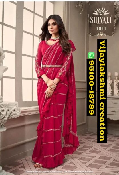 Shivali 1011 Ready made sarees in singles and full catalog