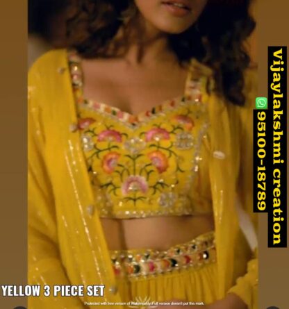 Shivali Yellow 3 Pc Set -1 in singles and full catalog