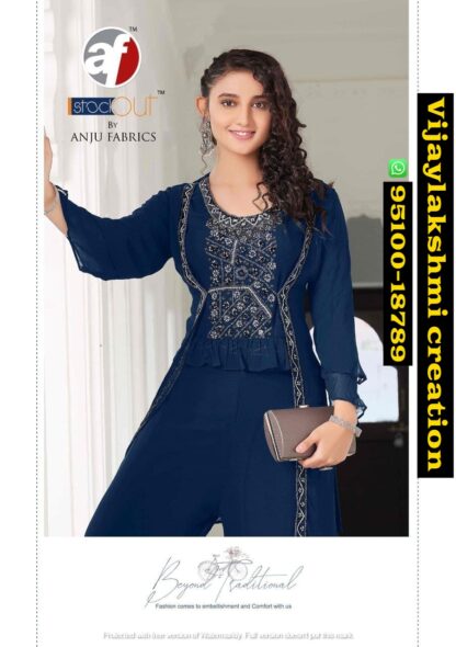 StockOut By Anju Fabrics Dastoor Vol 2 DN 6064 Indo Western Dress in singles and full catalog