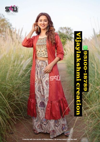 s4u titlee TT02 choli skirt shrug set full catalog and in singles