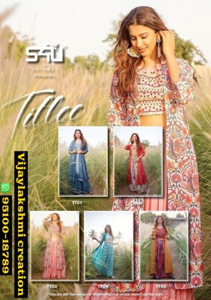s4u titlee choli skirt shrug set full catalog and in singles