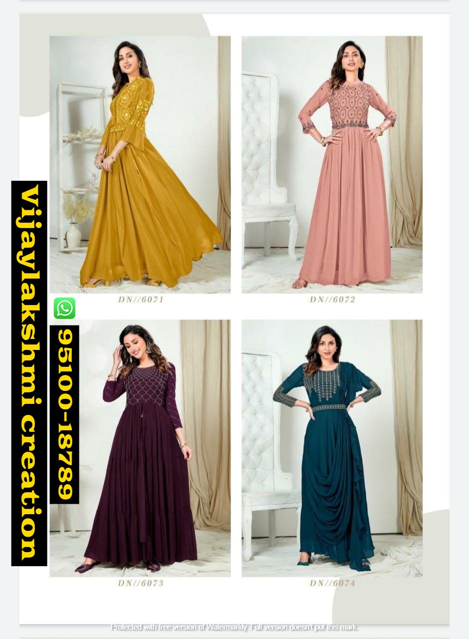 S4u Shivali Flairy Tales Pure Cotton Fancy Designer Long Gown Style Casual  Wear Kurtis Wholesale Dealer