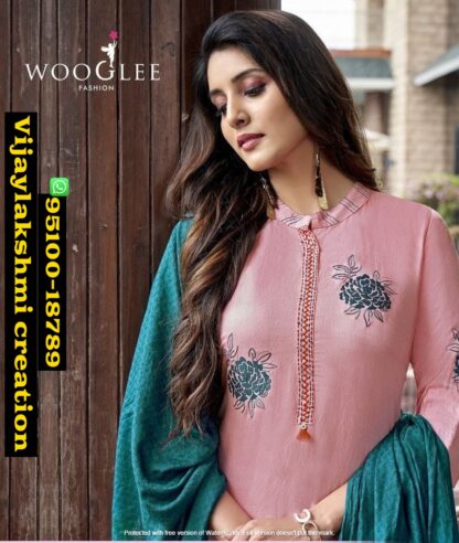 Wooglee Fashion Destiny Kurti Pant With Dupatta in singles and full catalog