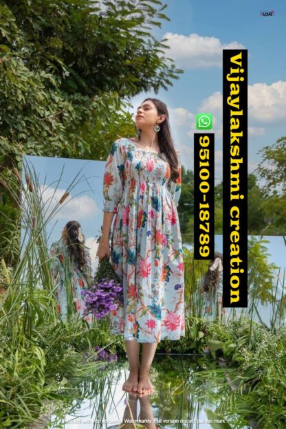 1 Love By S4U Anokhi AN 05 Flairy Kurtis In singles and full catalog